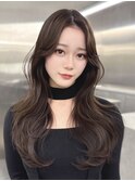 韓国レイヤー　くびれヘア　センター分け　【MAEUL luna 桔川】