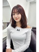 スティーロ 渋谷(Steelo) steelo ミディアムレイヤー×内巻きワンカール