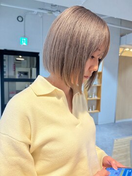 リイチ(LIICHI) ミルクティーグレージュ × ボブ  ※ケアブリーチ1回してます