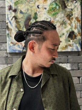 フォーコーナーズカットショップスリーセント 栄(FourCornersCutShop 3/cent) コーンロウブレイズ