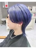 ブルーカラーダブルカラー/ウルフカット