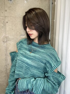 リリー(Lilley) 【稲永麻衣】ダブルカラー+顔まわり+レイヤーカット+韓国ヘア