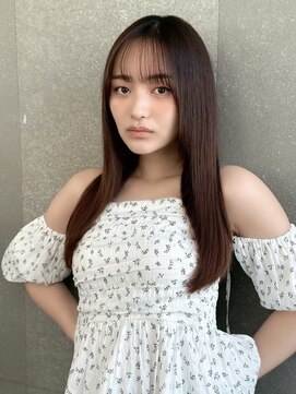 シーシンジュク 新宿南口(Sea shinjuku) ココアベージュ×レイヤー[小顔/黒髪/オリーブグレー]