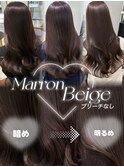 マロンベージュ/初カラー/くびれ巻き/韓国ヘア/表参道