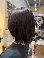 ドラン 京橋店(DRAN)&nbsp;秋カラー！スモーキープラム×外ハネロブ【髪質改善/京橋】