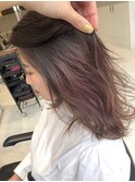 ピンクベージュ × インナーカラー