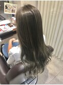 立体感ロングヘア★マットアッシュカラー