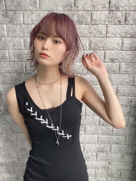 リアイス(Re:ICE) ミニウルフ/くすみブルー/流れるレイヤー/インナーハイライト