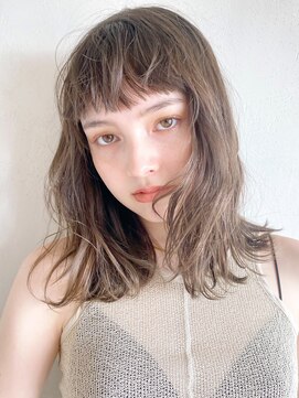 アイティーバイアルバム 八王子店(IT by ALBUM) ロブスタイル_マロンベージュかきあげロングネビージュ_8505