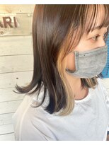 ヒマワリ(HIMAWARI)&nbsp;インナーカラー　ミディアム　ハイライト