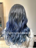 嶋村夏実★ Blue透明感グラデーションカラー