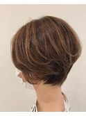 髪質改善 ひし形ボブ ハイライト