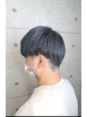 刈り上げショートマッシュ×ブルーアッシュ
