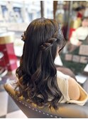 サイドのねじりハーフツイン