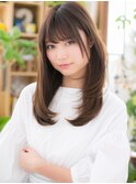 大人かわいいレイヤーロングチャコールグレーc5戸頭20代30代40代