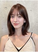 大人ボブ銀座レイヤーカット有楽町ミディアムボブベージュ