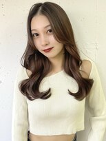 ★くびレイヤーエモージュ黒髪グレーベージュレイヤーロング