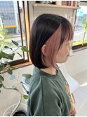 インナーカラー×ピンク