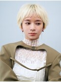 ケアブリーチダブルカラー柔らか質感ホワイトベージュカラー