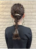 あみおろしお呼ばれヘア