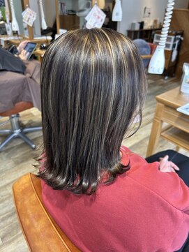 ナップヘアースコヤ(NAP hair Scoya) 白髪ボカシ×コントラストハイライト