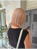 ホワイトミルクティーブロンドベージュハイトーンカラーブリーチ
