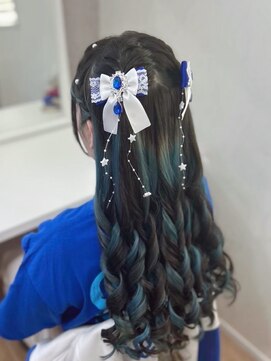 ヘアセットサロン ミント(Hair set salon MINT) 編みカチュハーフツインテール