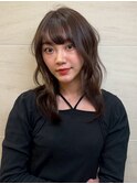 黒髪/クラゲヘアー/オリーブグレー/小顔/ココアベージュ/渋谷