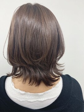 ヘアカラー専門店fit color 平井店【フィットカラー】オーガニックカラー/白髪染め ダークアッシュ/似合わせカット/ミディアムレイヤーカット[平井]