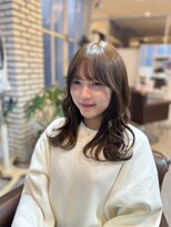 クッキー ヘアーアンドメイク(COOKIE Hair&Make)&nbsp;【COOKIE】柔らか質感　くびれミディ×ナチュラルブラウン