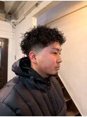 MEN’S HAIR/サーフカール/刈り上げセンターパート/心斎橋