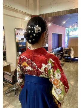 アビリティ ヘアー(ability hair) 卒業式　袴　和装 編み込みシニオンスタイル