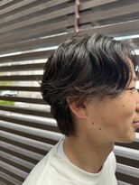 ラグゼヘアカミヤ 菊川店(luxe hair CAMIYA) クセ毛を活かしたセンターパートウルフ