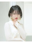 こなれ感耳かけショートボブ