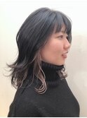 グレージュ×インナーカラー