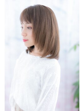 ミック ヘアアンドビューティー 大山店(miq Hair&Beauty) 伸ばしかけに♪シースルーバング艶カラーレイヤーミディアムb