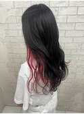 ロングヘア赤髪イヤリングカラー錦糸町錦糸町北口