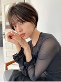 耳掛け丸みくびれ/20代/30代/40代/ショート/ボブ(蘭)