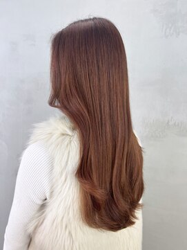 アイティーバイアルバム 八王子店(IT by ALBUM) オレンジベージュ_斜めバンググレージュカラー_ba420941