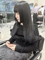 ランテルディ 渋谷(LANTERDIT)&nbsp;【LANTERDIT】ブルーブラック×姫カット/ririka