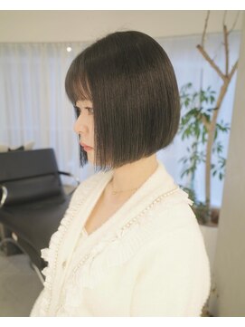 ガリカ 渋谷(Gallica) 【Gallica】ぷつっとボブ/透明感オリーブブラウン/ブリーチなし