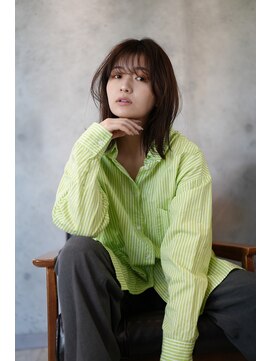 ハレル 戸塚(HAREru.) ☆小顔くびれレイヤーサイドバングアッシュブラウン