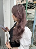 ピンクベージュロングレイヤー岡山南中央町