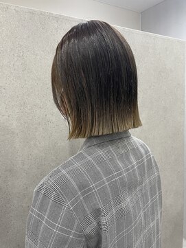 ヌーヴェル(nouvelle) 切りっぱなしボブ×エンドカラー