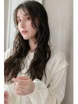 カバーヘア ブリス 志木南口駅前店(COVER HAIR bliss)&nbsp;オリーブグレージュカラーミストバングハイライトZ志木20代30代