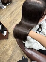 ハピネス 王寺店(Happiness)&nbsp;韓国風巻き 髪質改善 ブリーチなし マロンベージュ 王寺