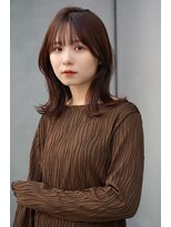 ガーデン ミサト 三郷中央(garden misato) 柔らかい外ハネくびれミディ×レイヤーカット×艶ブラウンカラー