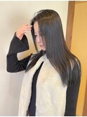 大人センターパート黒髪暗髪こなれストレートヘア10代20代30代