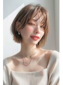 ボブ/シースルーバング/ブラウン/【lana hair新宿】