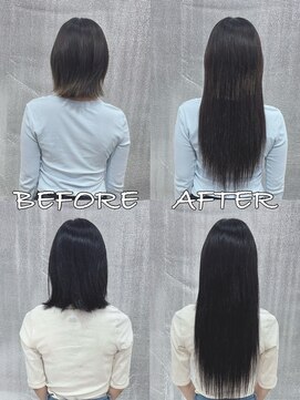 リップ 大阪本店(LIP) 【レミー100%最高級人毛/ロング】シールエクステ60枚+カラー